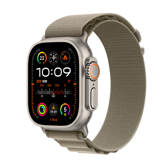 Watch Apple Watch Ultra 2 Natural LTE 49mm Titanium Case with Alpine Loop L - Olive