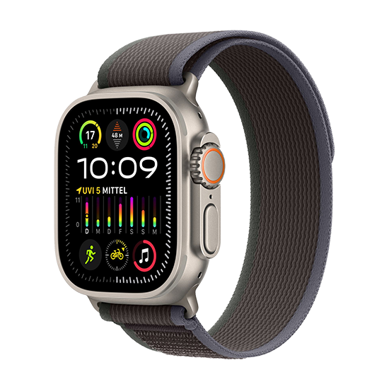 Watch Apple Watch Ultra 2 Natural LTE 49mm Titanium Case with Trail Loop S/M - Black