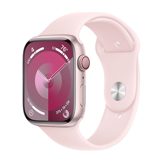 Watch Apple Watch Series 9 GPS 45mm Pink Aluminium Case with Sport Band M/L - Light Pink