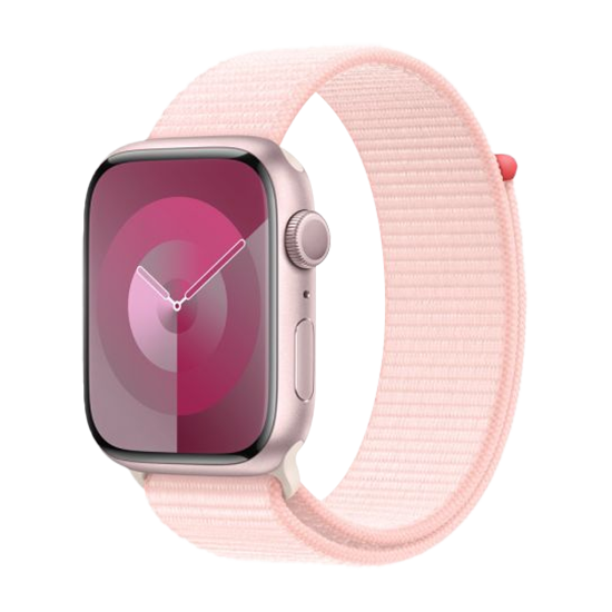 Watch Apple Watch Series 9 GPS 45mm Pink Aluminium Case with Sport Loop - Light Pink