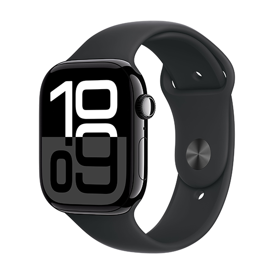 Watch Apple Watch Series 10 GPS 46mm Jet Black Aluminium Case with Sport Band M/L – Black