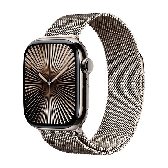Watch Apple Watch Series 10 GPS + Cellular 42mm Natural Titanium Case with Sport Band S/M – Natural Mil