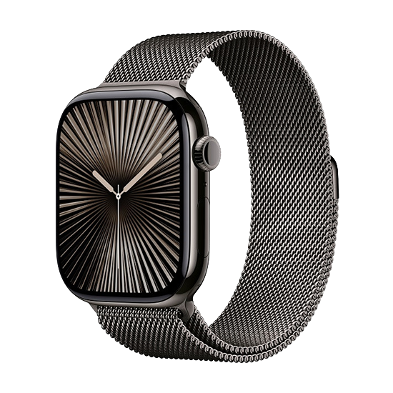Watch Apple Watch Series 10 GPS + Cellular 42mm Slate Titanium Case with Sport Loop – Slate Milanese