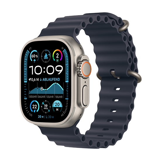 Watch Apple Watch Ultra 2 Natural LTE 49mm Titanium Case with Ocean Band - Navy