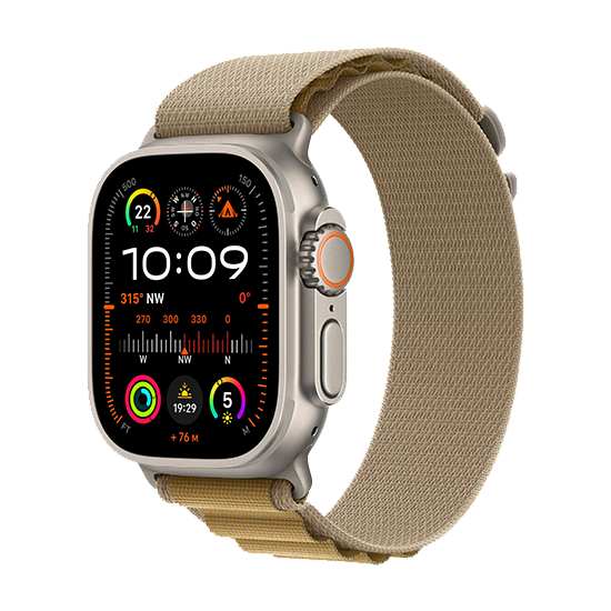 Watch Apple Watch Ultra 2 (2024) LTE 49mm Natural Titanium Case with Alpine Loop M – Tan