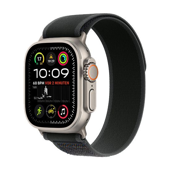 Watch Apple Watch Ultra 2 (2024) LTE 49mm Natural Titanium Case with Trail Loop S/M - Black