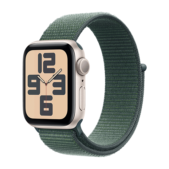 Watch Apple Watch SE (2024) GPS 40mm Starlight Aluminium Case with Sport Loop - Lake Green 