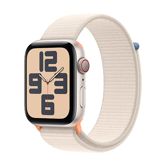 Watch Apple Watch SE2 (2022) GPS 44mm Midnight Aluminium Case with Sport Loop – Starlight