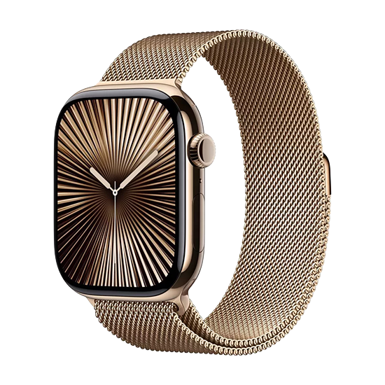Watch Apple Watch Series 10 GPS + Cellular 46mm Titanium Gold Case with Sport Loop S/M - Gold Milanese