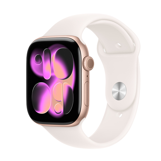 Watch Apple Watch Series 11 (2025) GPS 46mm Rose Gold Aluminium Case with Light Blush Sport Band M/L – Rose Gold