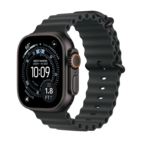 Watch Apple Watch Ultra 3 (2025) 5G 49mm Black Titanium Case with Ocean Band - Black