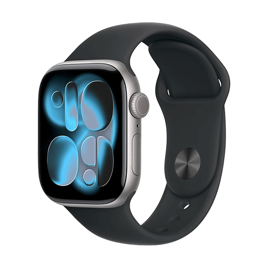 Watch Apple Watch Series 11 (2025) GPS 42mm Space Grey Aluminium Case with Black Sport Band S/M - Black