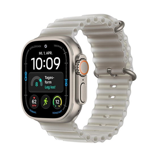 Watch Apple Watch Ultra 4 (2026) 5G 49mm Natural Titanium Case with Translucent Grey Ocean Band – Titanium Natural