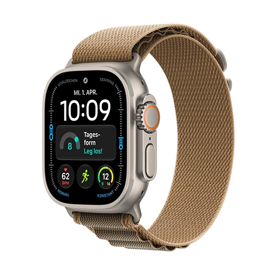 Watch Apple Watch Ultra 4 (2026) 5G 49mm Natural Titanium Case with Desert Alpine Loop S – Brown
