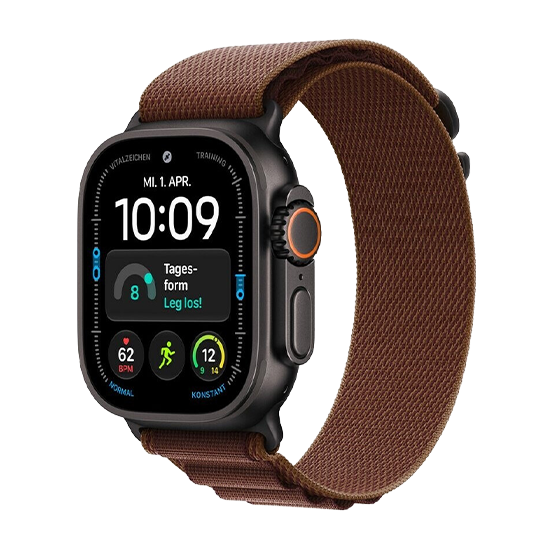 Watch Apple Watch Ultra 4 (2026) 5G 49mm  Black Titanium Case with Burgundy Alpine Loop M – Black