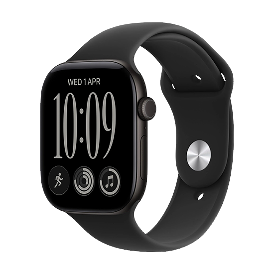 Watch Apple Watch Series 12 (2026) GPS 42mm Black Aluminium Case with Black Sport Band S/M – Black