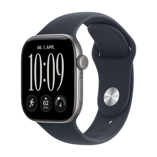 Watch Apple Watch Series 12 (2026) GPS 46mm Space Gray Aluminium Case with Navy Blue Sport Band M/L – Space Gray