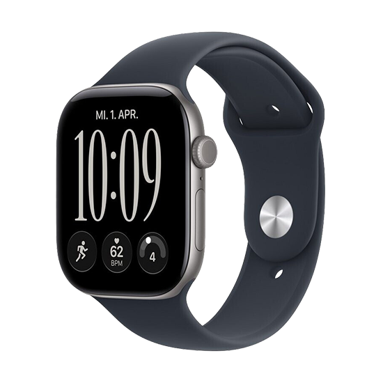 Watch Apple Watch Series 12 (2026) GPS 46mm Space Gray Aluminium Case with Navy Blue Sport Band M/L – Space Gray