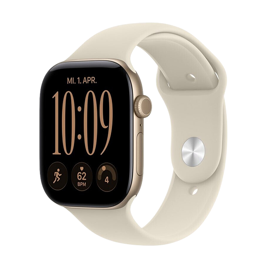 Watch Apple Watch Series 12 (2026) GPS 46mm Light Gold Aluminium Case with Sand Sport Band S/M – Light Gold