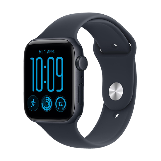 Watch Apple Watch SE 3 (2026) GPS 44mm Midnight Aluminium Case with Navy Blue Sport Band S/M – Midnight