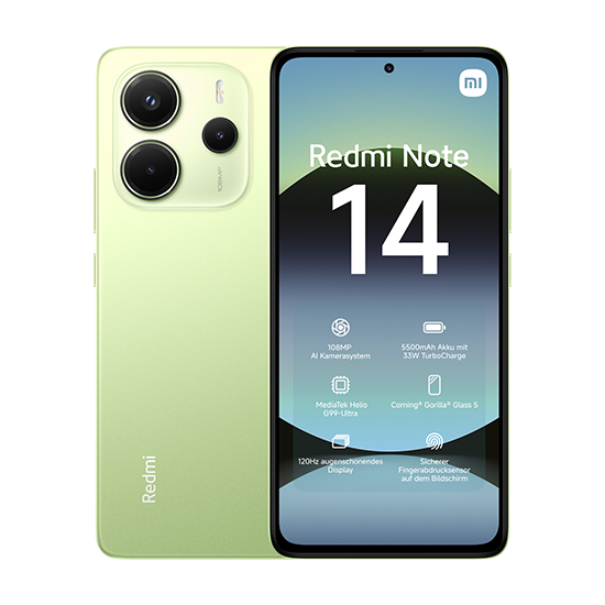 Xiaomi Redmi Note 14 4G Dual Sim 6GB RAM 128GB - Lime Green