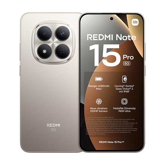 Xiaomi Redmi Note 15 Pro 5G Dual Sim 8GB RAM 256GB - Gold