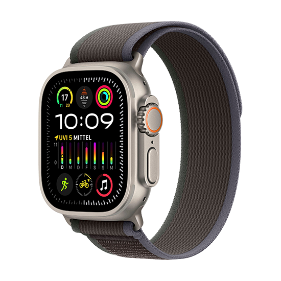 Watch Apple Watch Ultra 2 (2023) LTE 49mm Natural Titanium Case with Trail Loop M/L - Black